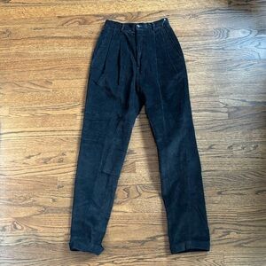 Polo Ralph Lauren high waisted straight leg black corduroy trouser size 4